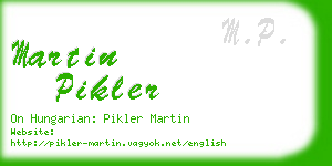 martin pikler business card